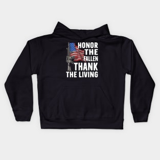 honor the fallen thank the living Kids Hoodie